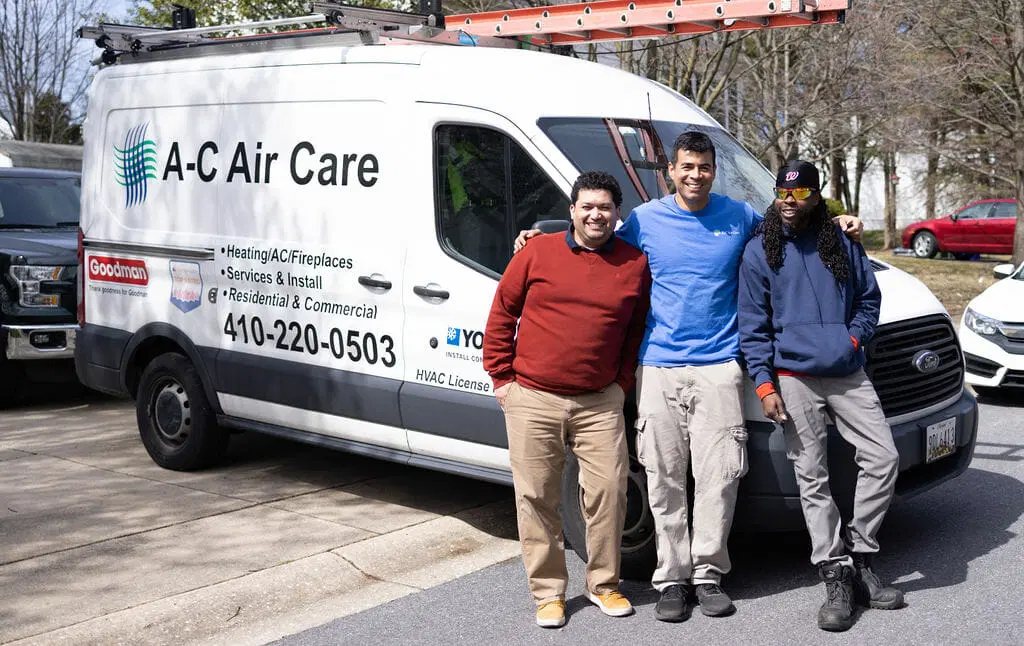A-C Air Care branding graphic HVAC service company logo